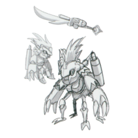 Spadamon sketch super xros wars6.png