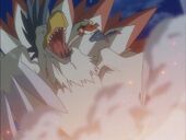 "I am Masaru! Cockatrimon Attacks!"