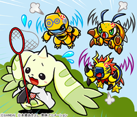 Terriermon joshu honeybeemon funbeemon flymon digimonweb.png