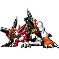 Shoutmon + Dorulu Cannon (シャウトモン＋ドルルキャノン, Shautomon + Doruru Kyanon)