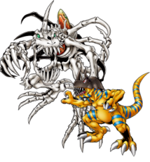 Skull Greymon vs. Greymon (Digimon Crusader)