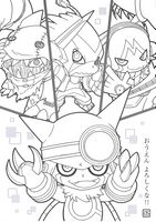 Gatchmon dokamon musimon hackmon digimon universe appli monsters seika coloring book.jpg