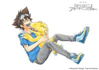 Taichi and Agumon Kizuna Shikishi.jpg