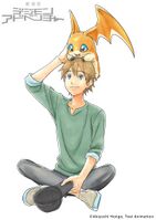 Takeru and Patamon Kizuna Shikishi.jpg