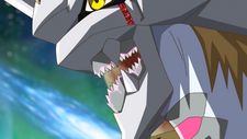 Siriusmon with his mouth open.