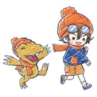 Yagami taichi agumon graffart playingsnow.jpg