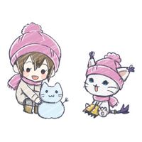 Yagami hikari tailmon graffart playingsnow.jpg