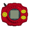 Red shell; yellow buttons