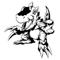 dark tyranomon coloring pages