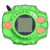 Green shell; orange buttons