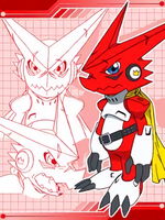 Shoutmon king xros wars hunters ra.png