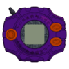 Purple shell; orange buttons