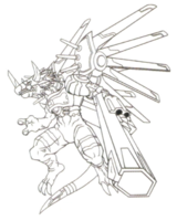 Rizegreymon lineart.png