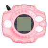 Pink shell; white buttons